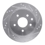 63167088R - : DFC Brake Rotor - Drilled and Slotted - Silver for DYNAMIC FRICTION Image