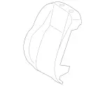 2049103801 - Driver Seat: Padding for Mercedes-Benz: C250, C300, C350, GLK250, GLK350 Image