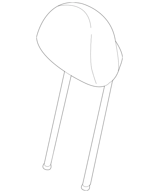 21197020787F40 - Body: Headrest for Mercedes-Benz Image
