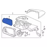 MR3Z17K707D - Body: Mirror Glass for Ford: Mustang Image