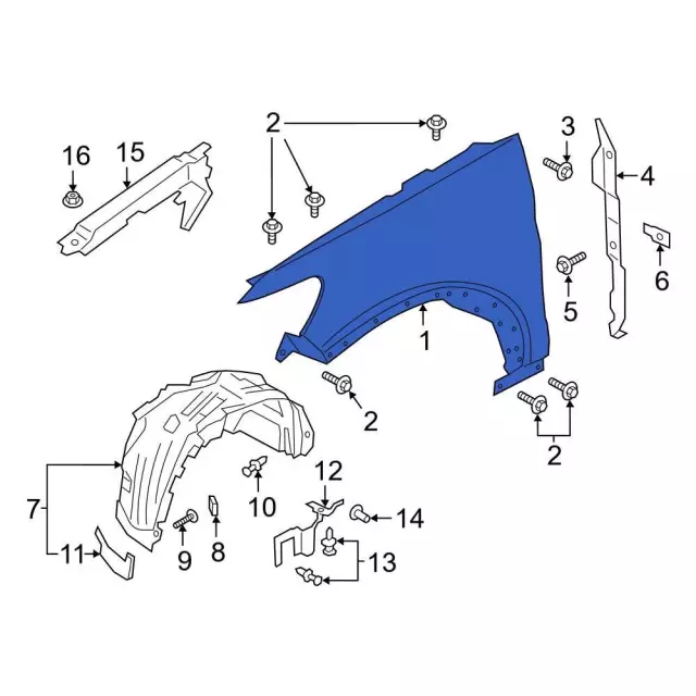 Fender Assembly Front - Ford (RB5Z-16005-B)