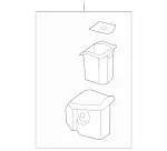 17681000009H44 - Body: Storage Box for Mercedes-Benz Image