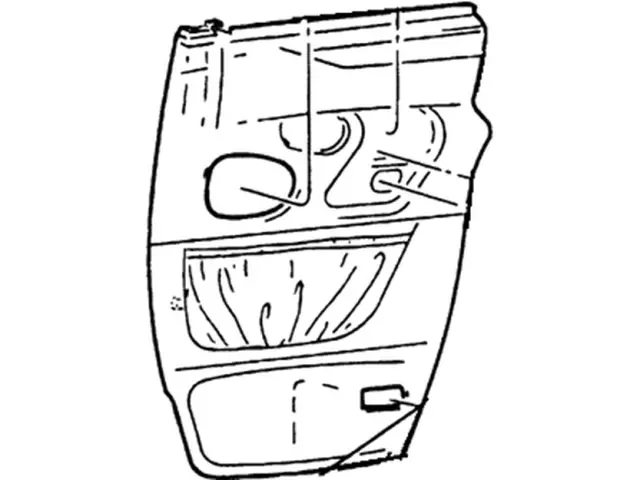 F8UZ1523942AAA - Body: Door Trim Panel for Ford: E-150 Econoline, E-150 Econoline Club Wagon, E-250 Econoline, E-350 Econoline, E-350 Econoline Club Wagon, E-350 Super Duty, E-450 Econoline Super Duty, Econoline Super Duty Image