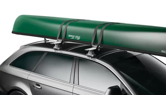 VKB3Z7855100W - Hauling: Canoe Carrier - Rack-Mounted for Ford: Bronco, Bronco Sport, E-350 Super Duty, E-450 Super Duty, EcoSport, Edge, Escape, Expedition, Explorer, F-150, F-250 Super Duty, F-350 Super Duty, F-450 Super Duty, F-550 Super Duty, Fusion, Maverick, Mustang Mach-E, Ranger, Transit Connect | Lincoln: Aviator, Nautilus, Navigator Image