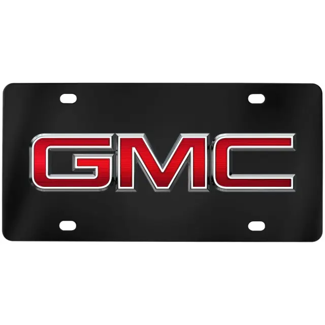 19435235 - Exterior: License Plate Frame By Baron And Baronandreg for GMC: Acadia, Canyon, Savana 2500, Savana 3500, Savana 4500, Sierra 1500, Sierra 1500 Limited, Sierra 2500 HD, Sierra 3500 HD, Sierra EV, Terrain, Yukon, Yukon XL Image