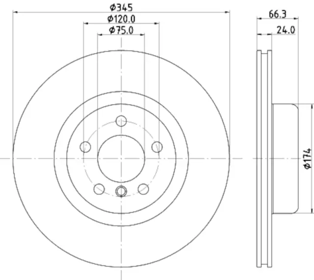 355132781 - : Disc Brake Rotor for Hella Pagid Image