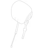 16797038027J20 - Body: Headrest for Mercedes-Benz Image
