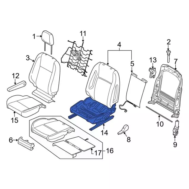 Seat Frame - Ford (CK4Z-9963161-X)