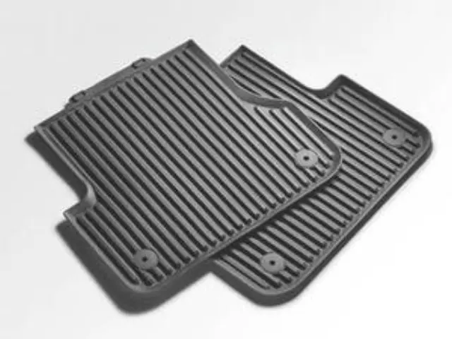 4H0061512041 - : A8, S8 (2010-2017 Long Wheel Base) All-Weather Floor Mats Set, Rear - Black for Audi: A8 Quattro Image