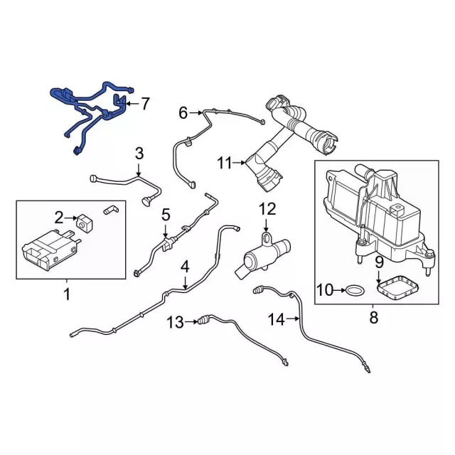LX6Z9D289SJ - : Vapor Canister Purge Solenoid for Ford: Bronco Sport, Escape Image