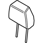 FT4Z58611A08DG - Body: Headrest, Outer for Ford: Edge Image
