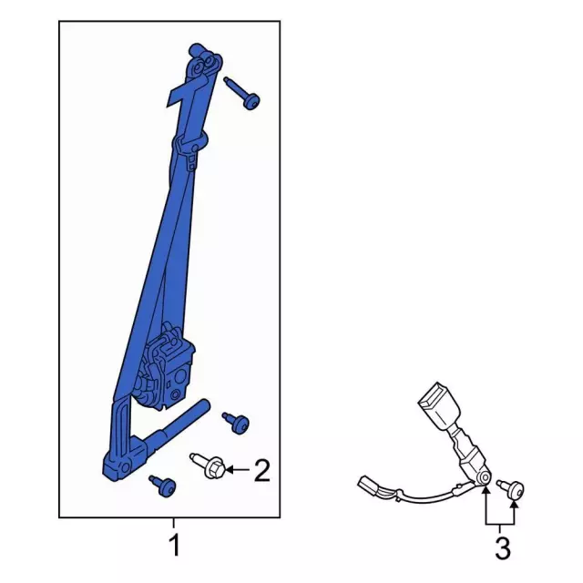 Pre-tensioner Seat Belt Retra - Ford (MB3Z-58611B09-AD)