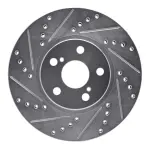 63176068L - : DFC Brake Rotor - Drilled and Slotted - Silver for DYNAMIC FRICTION Image