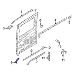 KK3Z1525000B - Body: Roller &amp; Bracket for Ford: E-Transit, Transit-150, Transit-250, Transit-350, Transit-350 HD Image