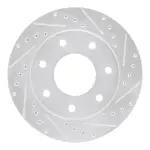 63154152R - : DFC Brake Rotor - Drilled and Slotted - Silver for DYNAMIC FRICTION Image