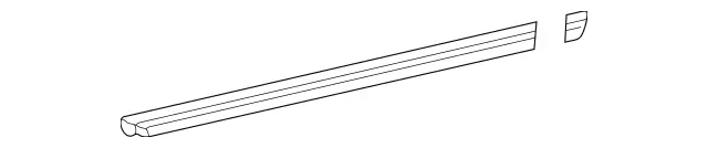 2037350665 - Rear Doors: Sealing Rail for Mercedes-Benz: C230, C280, C32 AMG, C350, C55 AMG Image image