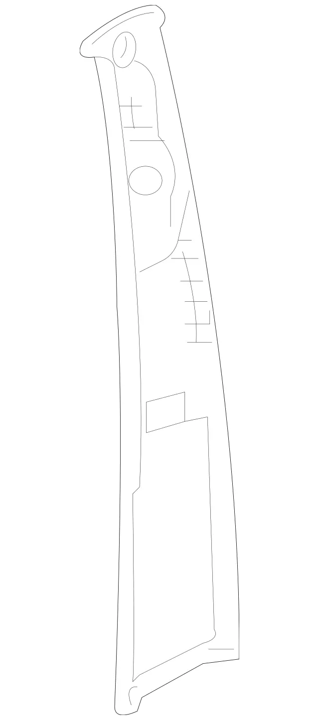 16469097259D86 - Body: Upper Center Pillar Trim for Mercedes-Benz Image