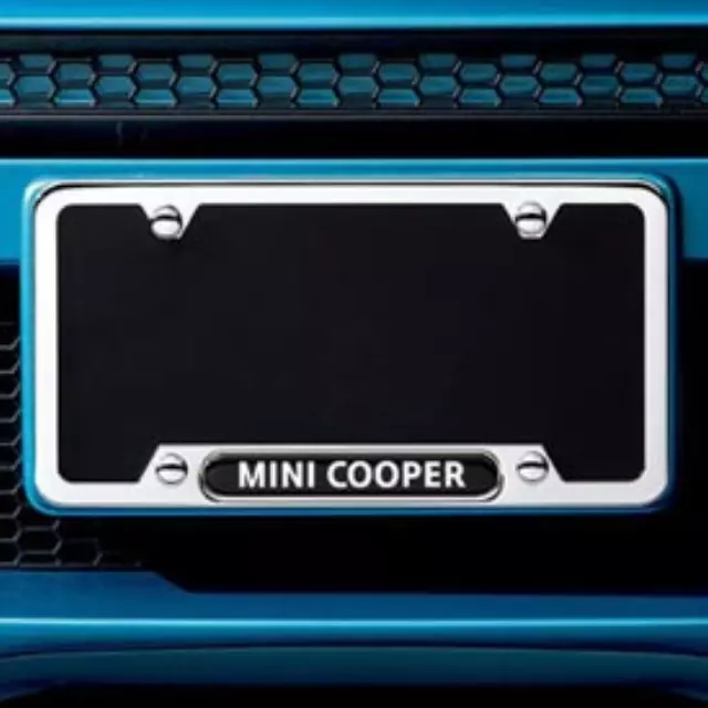 82120147351 - Exterior: Cooper License Plate Frame - Black for Mini: Cooper, Cooper Countryman, Cooper Paceman Image