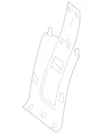20791001398R73 - Body: Seat Back Panel for Mercedes-Benz Image