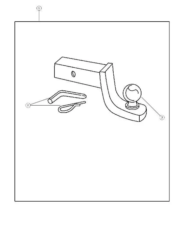 5016666AA - Mopar Accessories - Component Parts: Hitch Pin for Dodge: Dakota, Neon, Ram 1500, Ram 2500, Ram 3500 | Jeep: Cherokee, Grand Cherokee Image