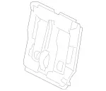 1649201332 - Rear Seat Bench: Backrest Frame for Mercedes-Benz: ML320, ML350, ML450, ML500, ML550, ML63 AMG Image