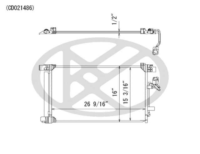 CD021486 - : Koyorad A/C Condenser for Koyo Image