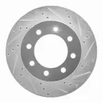 63140102R - : DFC Brake Rotor - Drilled and Slotted - Silver for DYNAMIC FRICTION Image