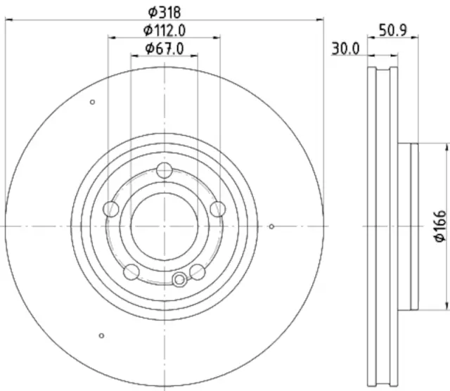 355133051 - : Disc Brake Rotor for Hella Pagid Image