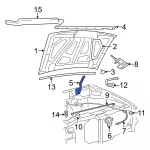 F87Z16796BA - Body: Hinge for Ford: Bronco II, Explorer, Ranger Image