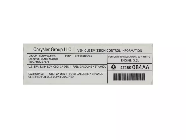 47480084AA - : Veci Label Label for Mopar Image