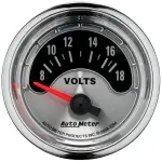 1294 - : GAUGE, VOLTMETER, 2 1/16", 18V, ELEC, AMERICAN MUSCLE for AutoMeter Image