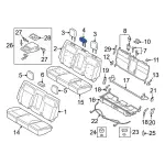 KB3Z26611A08BB - Body: Headrest, Center for Ford Image