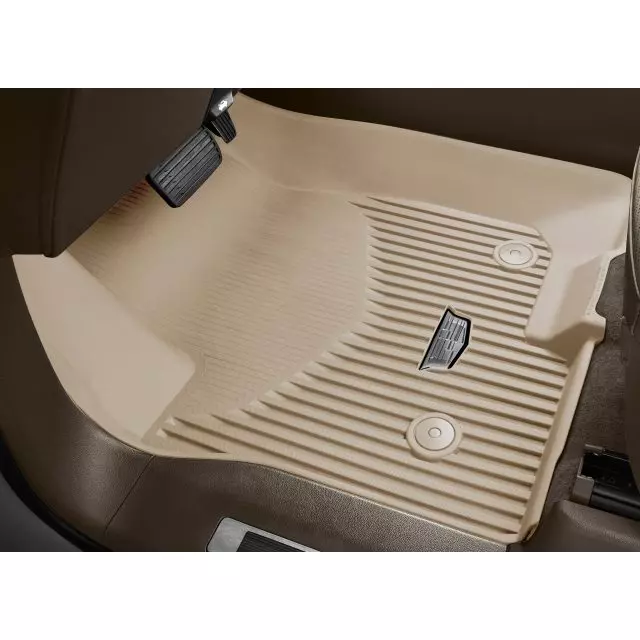 OMAC All-Weather TPE Floor Mats Liner For GMC Yukon XL 2007-2014 – Beige, 6-Piece Set