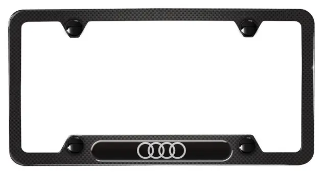 ZAW071801N - Exterior: Audi Rings, Slimline License Plate Frame for Audi: Q4 e-tron, Q5, Q5 Sportback, Q7, Q8, RS5 Sportback, SQ8 Image