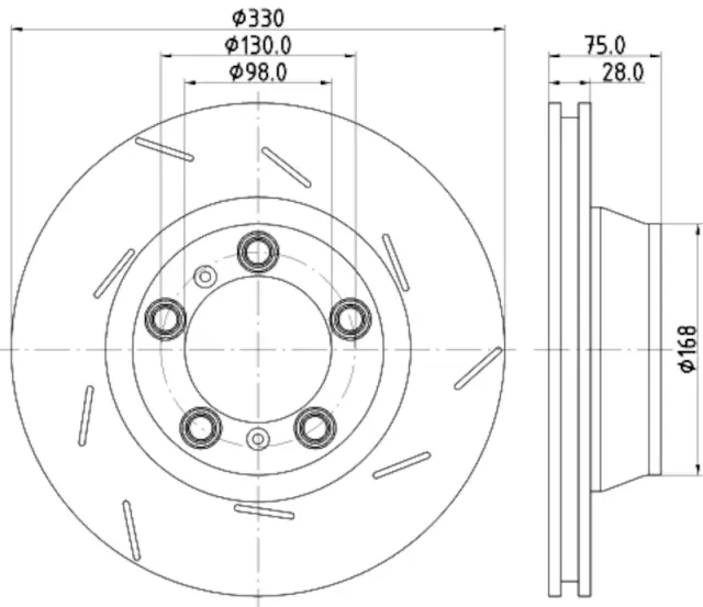 355133601 - Brakes &amp; Brake Parts: Disc Brake Rotor for Hella Pagid Image