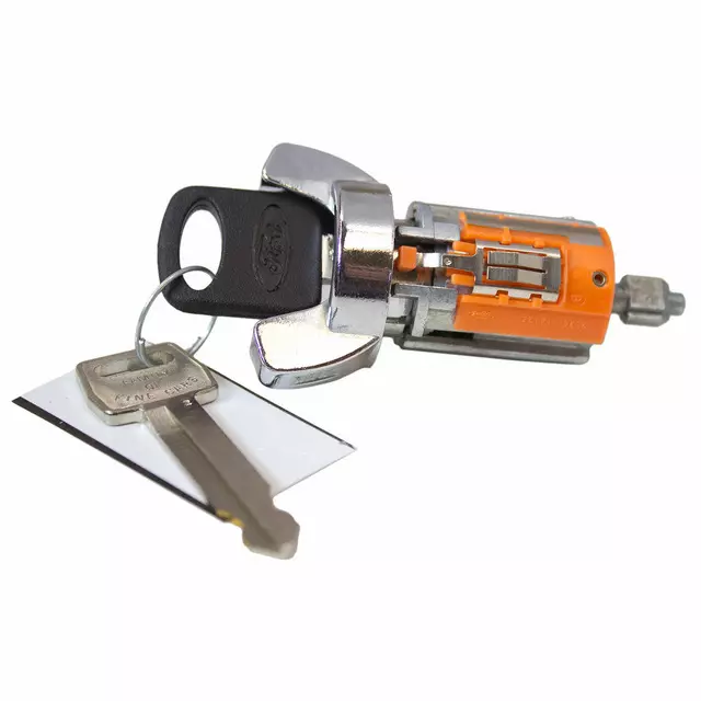 F3TZ11582A - Steering: Ignition Lock Assembly for Ford: Aerostar, Escort, EXP, Explorer, Ranger, Tempo, Thunderbird | Lincoln: Continental, Mark VII, Town Car | Mercury: Cougar, Topaz Image