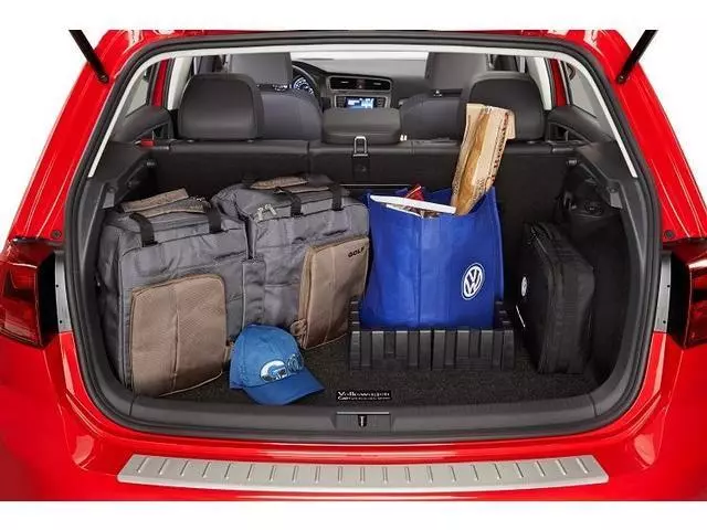 5G0061166469 - Interior: Heavy Duty Trunk Liner With Cargo Blocks for Volkswagen: e-Golf, Golf, GTI Image