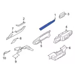 LB5Z7804338FA - : 2020 Ford Police Interceptor Utility - Front Molding for Ford: Police Interceptor Utility Image