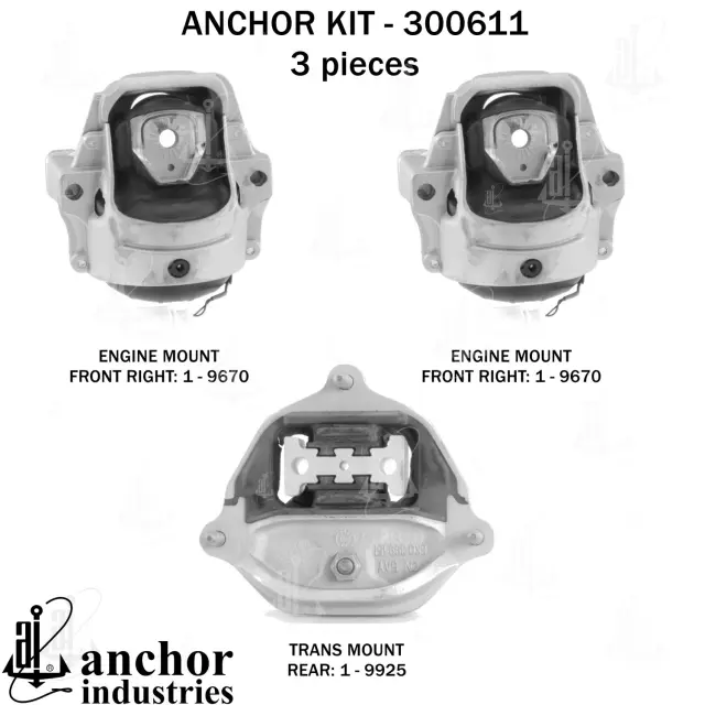 300611 - Engines &amp; Components: Anchor Engine Mount Kit for Anchor Image