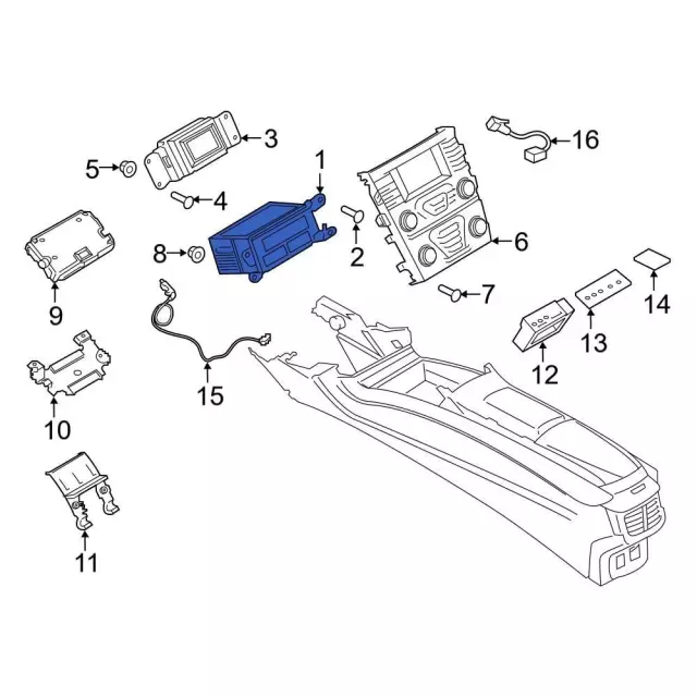 HS7Z18C869XE - Entertainment &amp; Telematics: Radio Control Unit for Ford Image