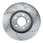 63180066L - : DFC Brake Rotor - Drilled and Slotted - Silver for DYNAMIC FRICTION Image