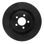 63339019L - : DFC Brake Rotor - Drilled and Slotted - Black for DYNAMIC FRICTION Image