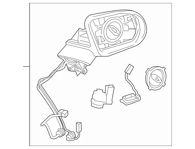 2178105500 - Body: Mirror Assembly for Mercedes-Benz Image