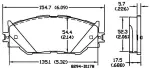 13050938 - : Disc Brake Pad Set for Lexus: IS250 Image