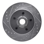 63148010L - : DFC Brake Rotor - Drilled and Slotted - Silver for DYNAMIC FRICTION Image