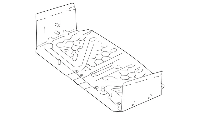 2316100200 - Substructure: Spare Wheel Well for Mercedes-Benz: SL400, SL450, SL550, SL63 AMG, SL65 AMG Image image