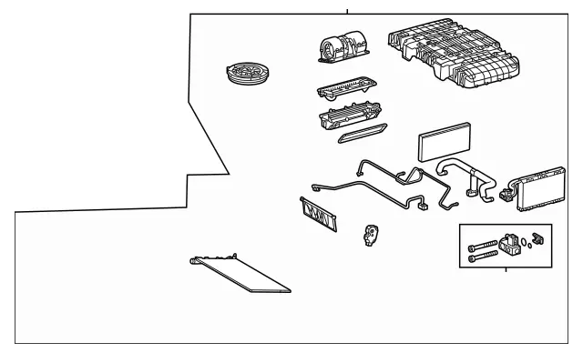 9078306500 - : Evaporator Assembly for Mercedes-Benz: Sprinter 1500, Sprinter 2500, Sprinter 3500, Sprinter 3500XD, Sprinter 4500 Image