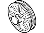 D8TZ3A733A - Steering: Pulley for Ford: E-250 Econoline Club Wagon, E-350 Econoline, E-350 Econoline Club Wagon, F-250, F-350, F-Super Duty Image
