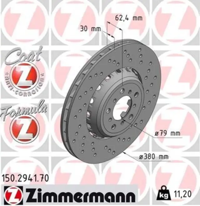 150294170 - : Zimmermann 150.2941.70 Disc Brake Rotor for ZIMMERMANN Image
