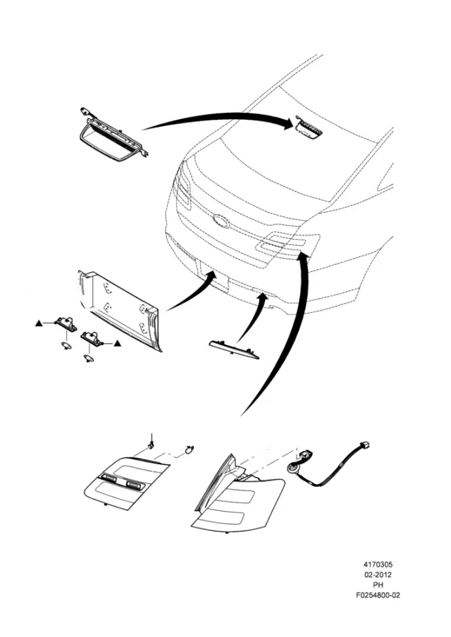 DG1Z13405L - Electrical: Backup Lamp for Ford Image